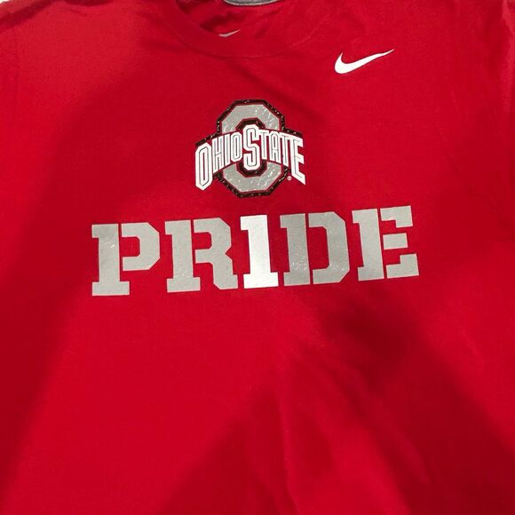 Nike T-Shirt Men's Size XL Color Red Ohio State PRIDE Graphic Regular Fit - Picture 8 of 8